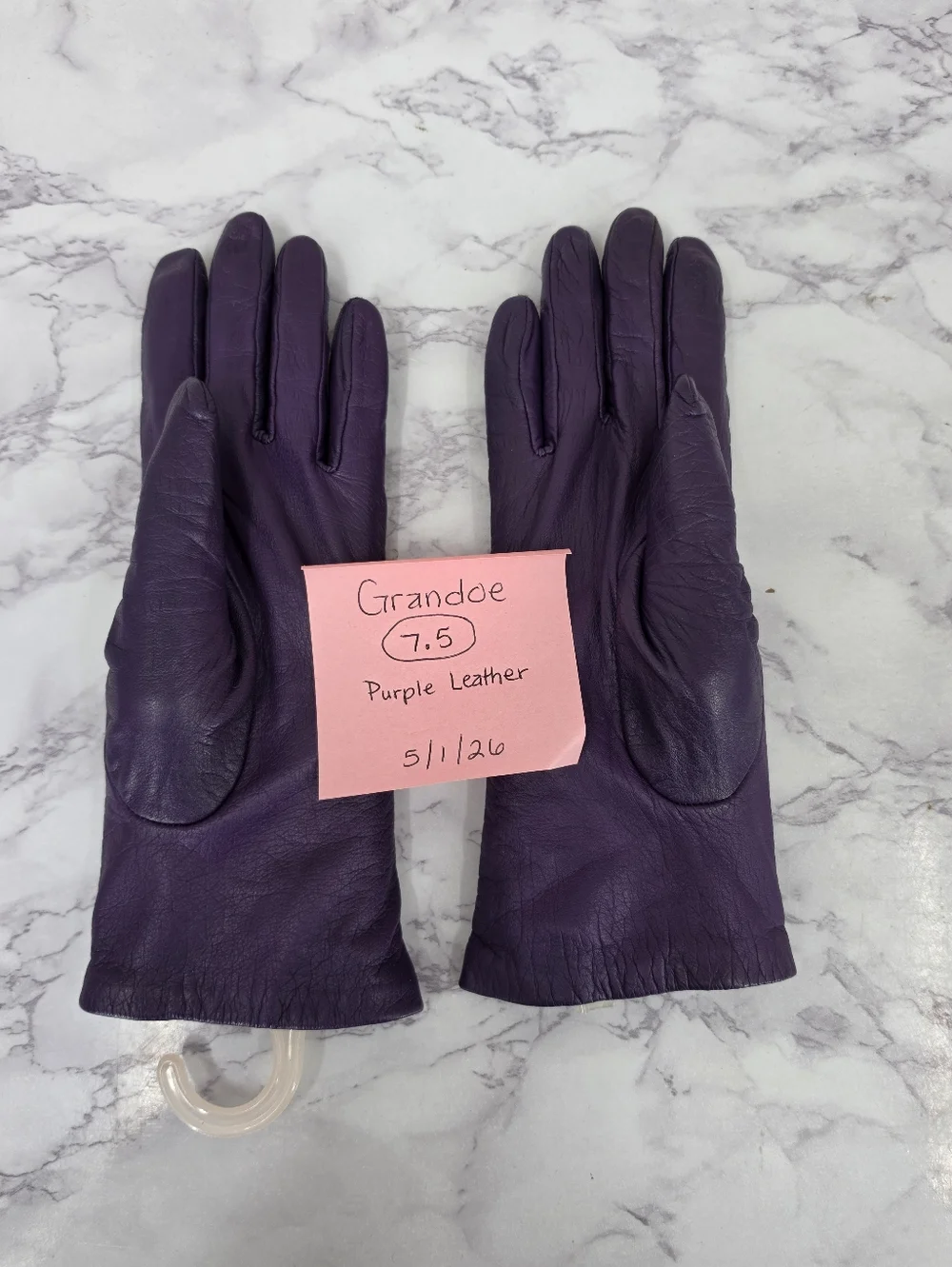 Grandoe Deep Purple Leather Driving Gloves